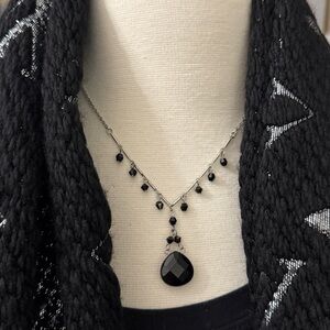 Nordstrom Black Beaded Necklace